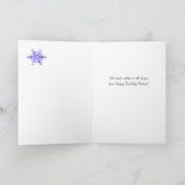 私の医者およびスタッフへの幸せな休日、雪片 シーズンカード (内部)