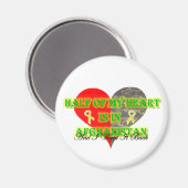 私の半分のハートはアフガニスタンにいる マグネット (正面/裏面)