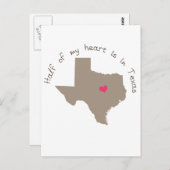 私の半分のハートはテキサス州にある ポストカード (正面/裏面)