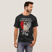 私の半分のハートは私のパグと天国している Tシャツ (正面フル)
