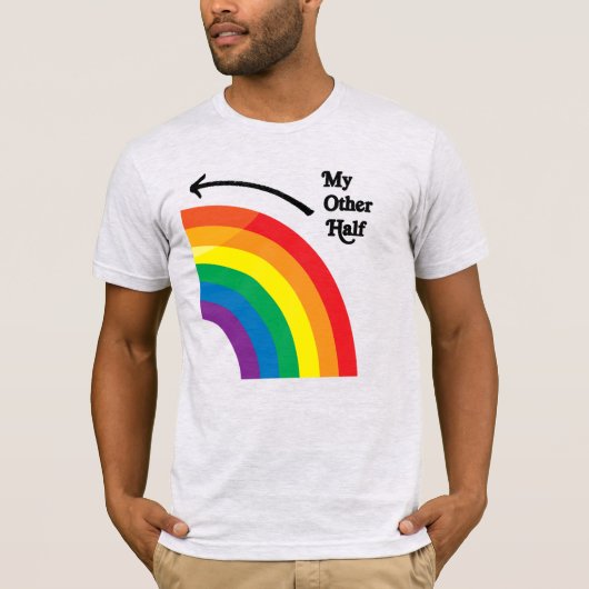 私の半分は右にいます Tシャツ (正面)