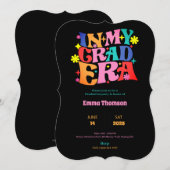 私の卒業時代の卒業式招待状 招待状 (正面/裏面)