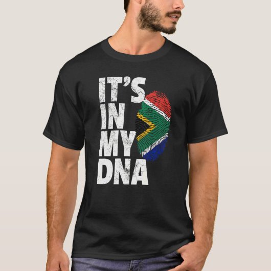 私の南アフリカのDna国旗の中にある Tシャツ (正面)