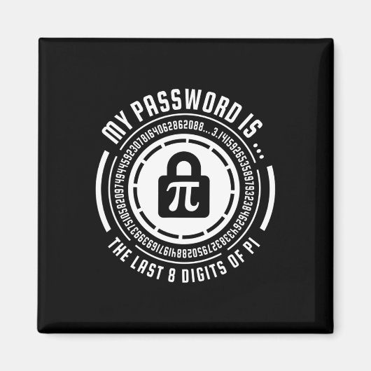 私の単語はPi Math Mathmatiの最後の8桁である マグネット (正面)