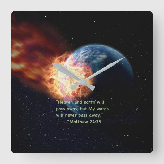 "私の単語" スクエア壁時計 (正面)