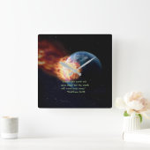 "私の単語" スクエア壁時計 (ホーム)