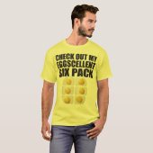 私の卵の優れた6パックをチェックアウト – Eggs Tシャツ (正面フル)
