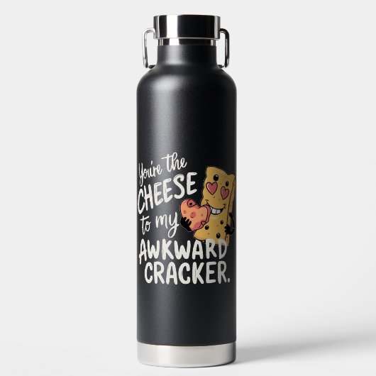 私の厄介な問題にチーズ | かわいおもしろいいバレンタイン ウォーターボトル (正面)