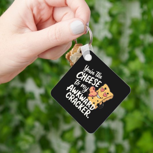 私の厄介な問題にチーズ | かわいおもしろいいバレンタイン キーホルダー (手)