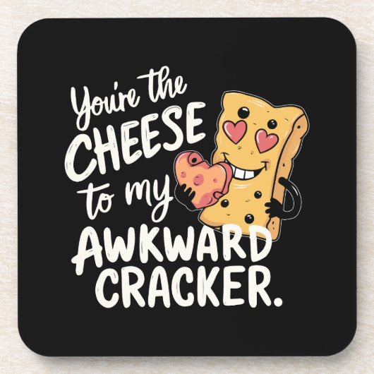私の厄介な問題にチーズ | かわいおもしろいいバレンタイン コースター (正面)