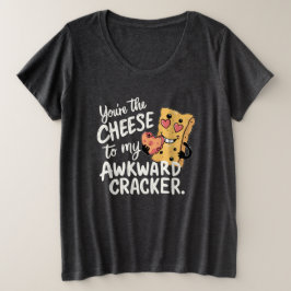 私の厄介な問題にチーズ | かわいおもしろいいバレンタイン プラスサイズTシャツ