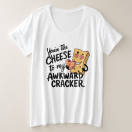 私の厄介な問題にチーズ | かわいおもしろいいバレンタイン プラスサイズTシャツ