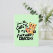 私の厄介な問題にチーズ | かわいおもしろいいバレンタイン ポストカード (スタンド正面)