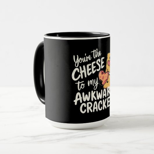 私の厄介な問題にチーズ | かわいおもしろいいバレンタイン マグカップ (正面左)