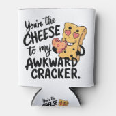 私の厄介な問題にチーズ | かわいおもしろいいバレンタイン 缶クーラー (正面)