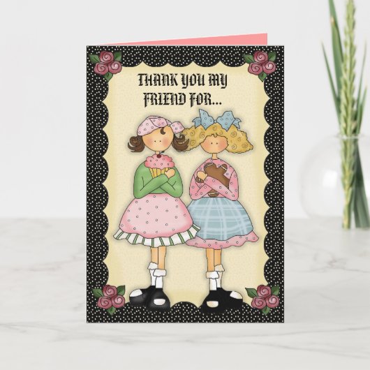私の友人ありがとう サンキューカード (正面)