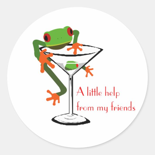 私の友人からの少し助け ラウンドシール (正面)