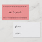 私の友人があって下さい 名刺 (正面/裏面)