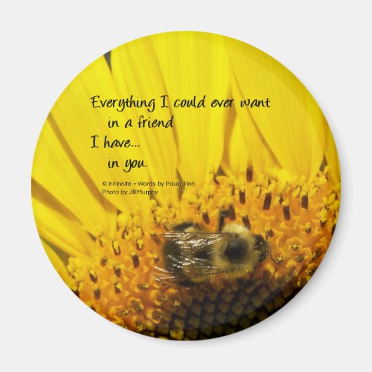 私の友人があなたに持っている…ラウンドマグネット マグネット (正面)