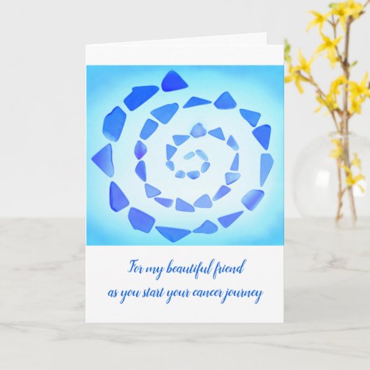 私の友人ががんサポートのグリーティングカード カード (黄色い花)