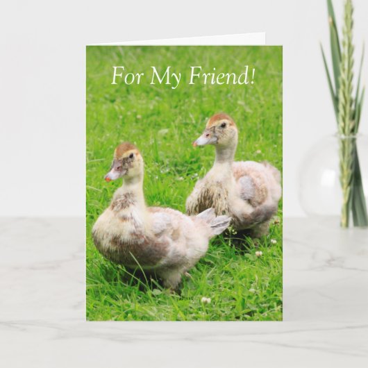 私の友人ががん治療のために カード (正面)