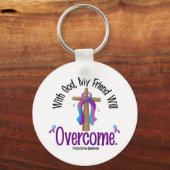 私の友人が克服する神との甲状腺がん キーホルダー (正面)