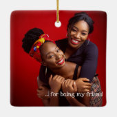 私の友人であるBff写真をありがとう セラミックオーナメント (裏面)