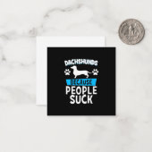 私の友人とダックスフント ノートカード (正面/裏面インサイチュ)