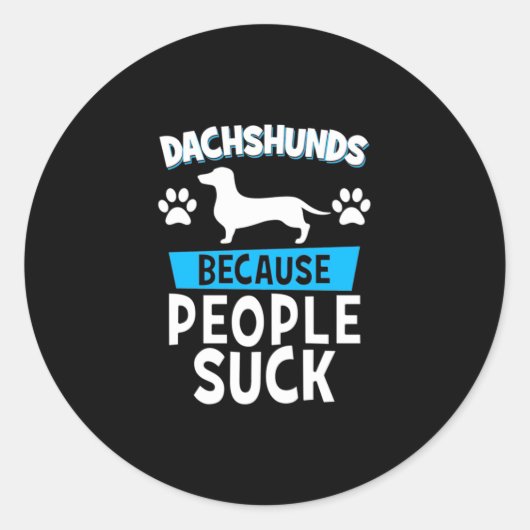 私の友人とダックスフント ラウンドシール (正面)