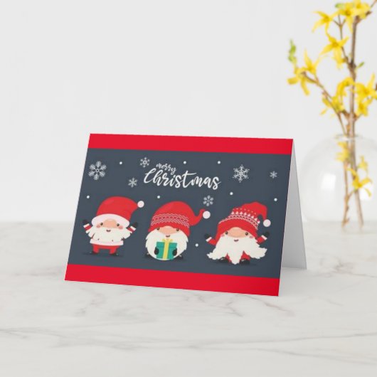 「私の友人と家族」のカードにクリスマスを祝う カード (黄色い花)