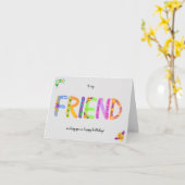 私の友人にフローラボヘミアハッピーバースデー カード (黄色い花)