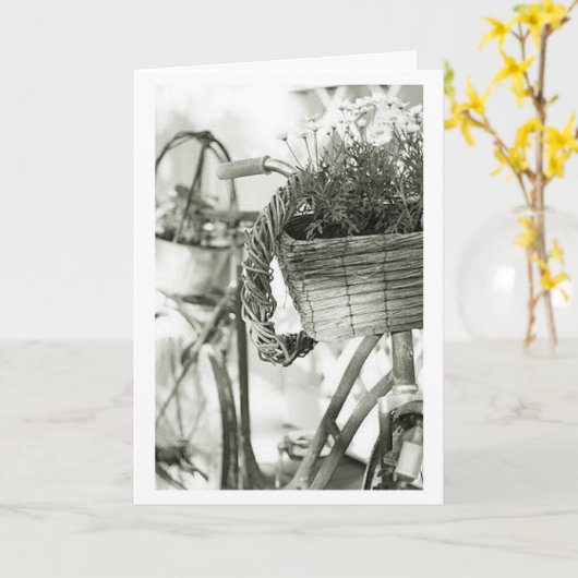 私の友人に美しい自転車誕生日のグリーチ最高のンを届ける カード (黄色い花)