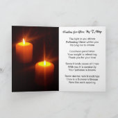 私の友人に – カボチャ色のキャンドル独身の カード (内部)