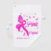 私の友人のためにピンク色の乳がん認識度 ゴルフタオル (インサイチュ)