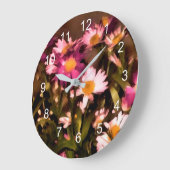 私の友人のための花 ラージ壁時計 (傾斜)