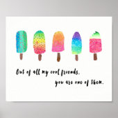 私の友人のクール中から – 白と黒 ポスター (正面)