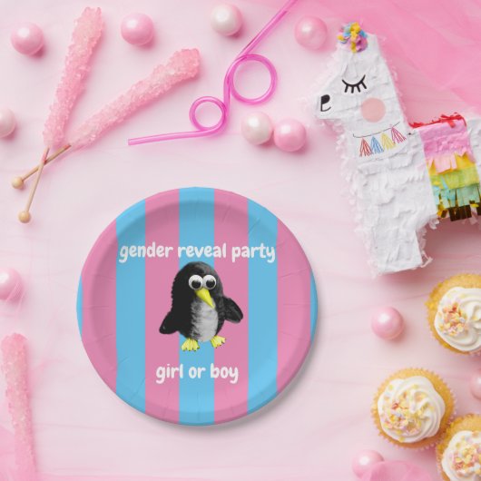 私の友人のペンギン、パーソナライズされた紙プレート ペーパープレート (パーティー)