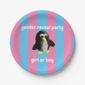 私の友人のペンギン、パーソナライズされた紙プレート ペーパープレート (正面)