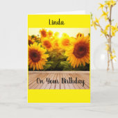 私の友人のリンダが誕生日で カード (黄色い花)