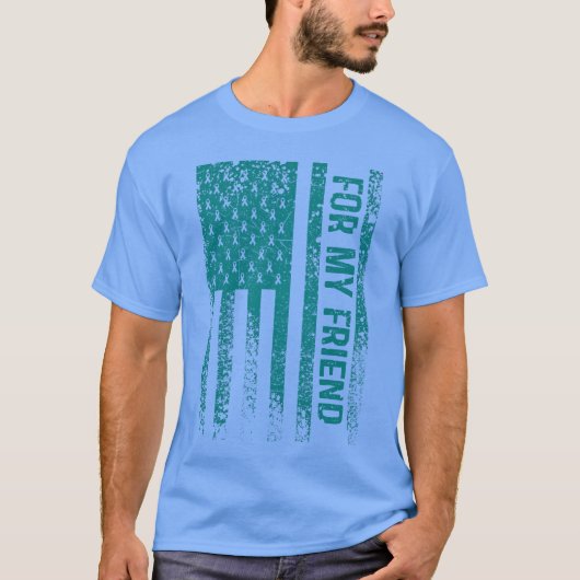 私の友人の卵巣がん認識度 おもしろい Tシャツ (正面)