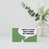 私の友人の喜劇的な泡紹介からの助け 紹介カード (スタンド正面)