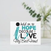 私の友人の子宮頸最高の癌への希望 ポストカード (スタンド正面)