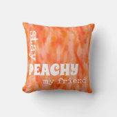 私の友人の暖かい居心地の良いボホオレンジのピーチ滞在 クッション (正面)