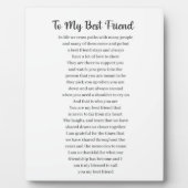 私の友人の最高の友情に フォトプラーク (正面)