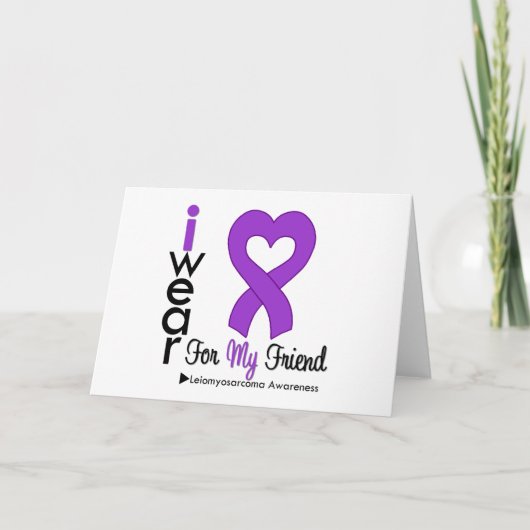 私の友人の衣服紫の平滑筋肉腫 カード (正面)