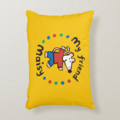 私の友人のMaisyのカラフルな円のデザイン アクセントクッション (正面(垂直))