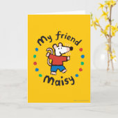 私の友人のMaisyのカラフルな円のデザイン カード (黄色い花)