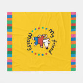 私の友人のMaisyのカラフルな円のデザイン フリースブランケット (正面(横))