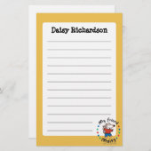 私の友人のMaisyのカラフルな円のデザイン 便箋 (正面/裏面)