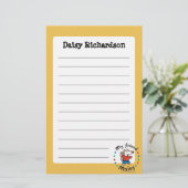 私の友人のMaisyのカラフルな円のデザイン 便箋 (スタンド正面)